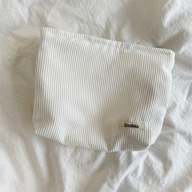 Corduroy Travel Cosmetic Bag